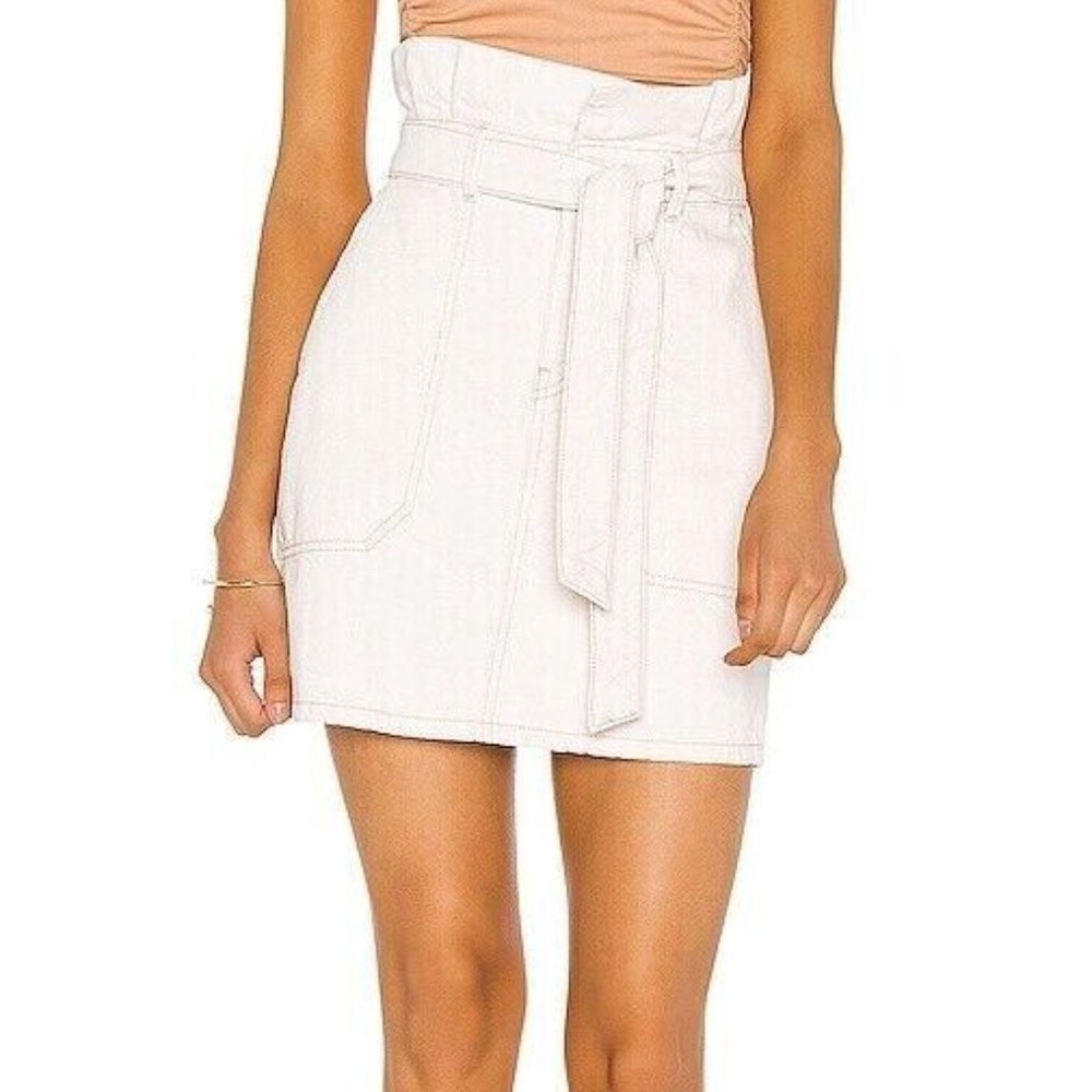 NWT Free People Splendor In The Grass High-Waisted Denim Skirt